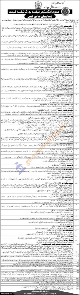 Heavy Industries Taxila (HIT) Jobs 2024